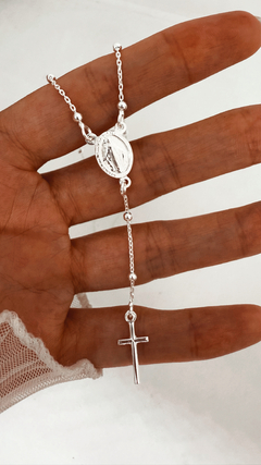 CADENA MEDIO ROSARIO PLATA 925 - D'Amico Joyas