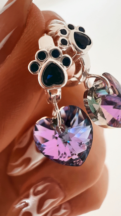 AROS YAMUS PLATA 925 CRISTAL - comprar online
