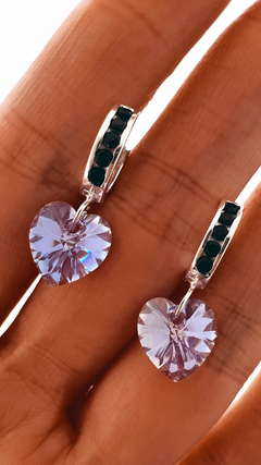 AROS YUANDE PLATA 925 CRISTAL - comprar online