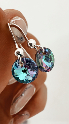 AROS BELINDA CRISTAL PLATA 925 - comprar online