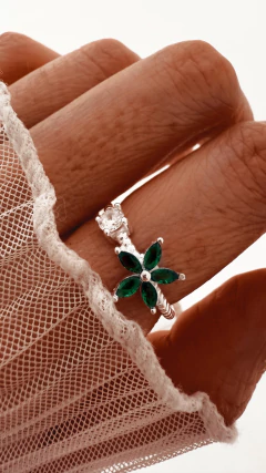 ANILLO FLO GREEN PLATA 925 en internet