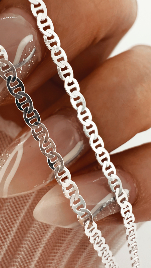 CADENA FLAT MARINA PLATA 925 - comprar online