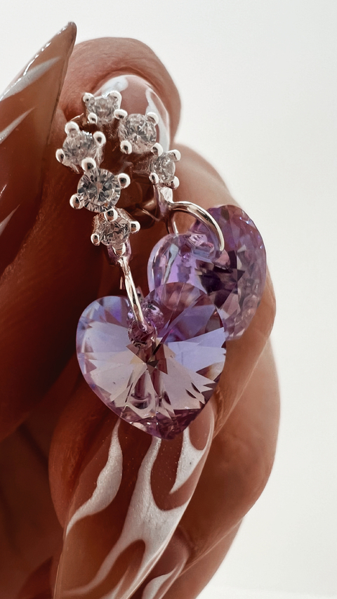 AROS YAMENA PLATA 925 CRISTAL