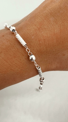 PULSERA TUBO PLATA 925 en internet