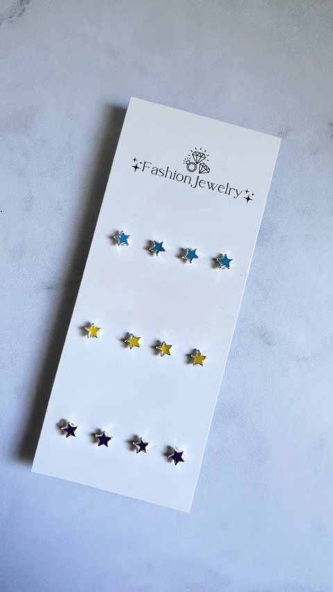 CARTONCITO MIX ESTRELLITAS AROS PASANTES X6