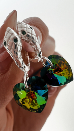 AROS SLYTHERIN PLATA 925 CRISTAL