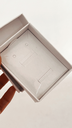 CAJAS AROS CADENA ANILLO DOBLE BLANCAS
