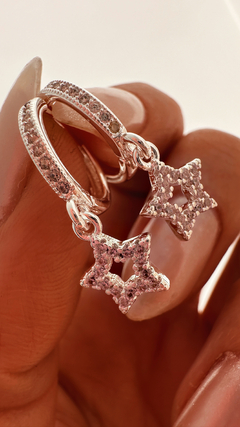 AROS PINK STAR PLATA LAMINADA