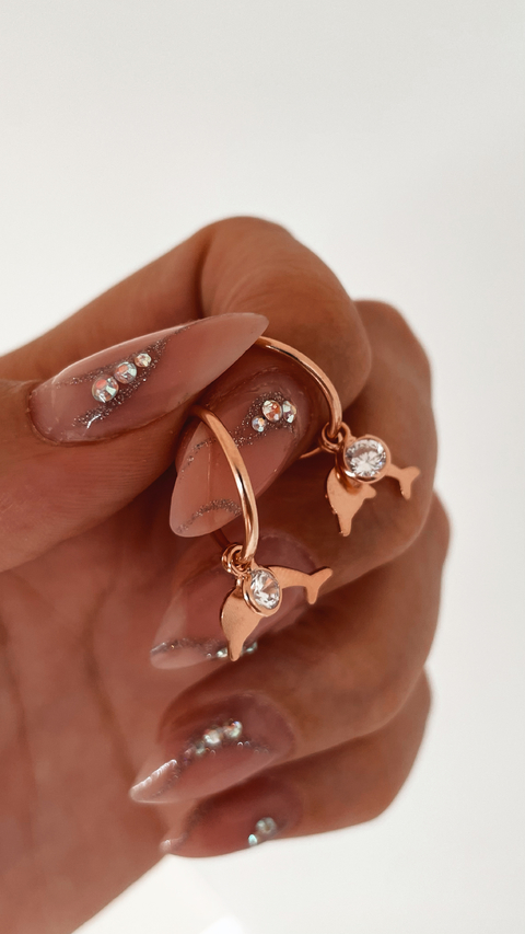 AROS REINE ORO ROSE PLATA 925