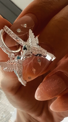 AROS BRI CRISTALES CELESTES PLATA 925 - comprar online