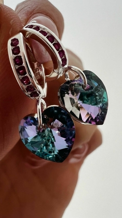 AROS ELOISA PLATA 925 CRISTAL
