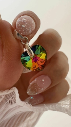 DIJE CRISTAL VERDITO PLATA 925