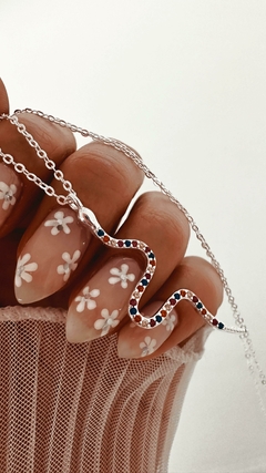 CONJUNTO SNAKE MULTICO PLATA 925 - comprar online