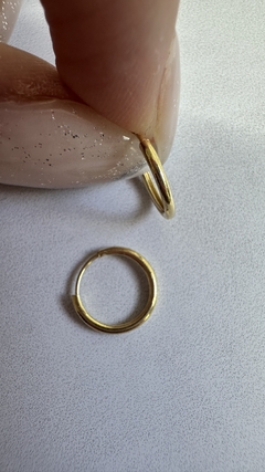 AROS ARGORO 1CM BAÑO DE ORO 18K - comprar online