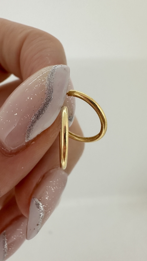 AROS ARGORO 1.2CM BAÑO DE ORO 18K