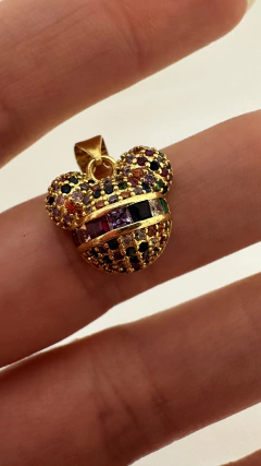 DIJE MICKEY MULTIC BAÑO DE ORO 18 K - comprar online
