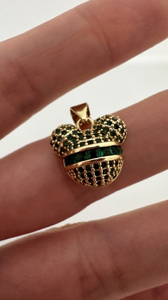 DIJE MICKEY VERDE BAÑO DE ORO 18 K en internet