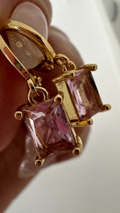 AROS HEMA ROSA BAÑO DE ORO 18 K - comprar online