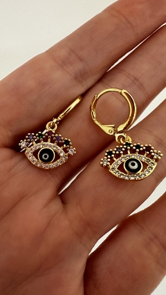 AROS TURQUISH NEGRO BAÑO DE ORO 18 K en internet