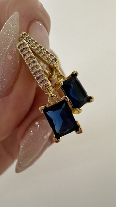 AROS GIZA AZUL BAÑO DE ORO 18 K - comprar online
