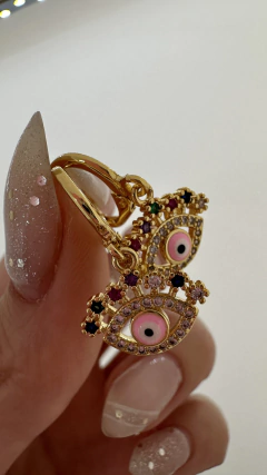 AROS TURQUISH ROSA BAÑO DE ORO 18 K en internet