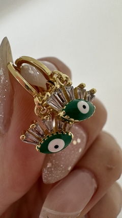 AROS IRAN VERDE BAÑO DE ORO 18 K en internet