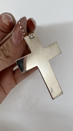 CRUZ ANCHA PLANA TALLE 5 PLATA 925 - comprar online