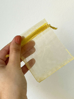 BOLSAS DE ORGANZA AMARILLO CHICO X5