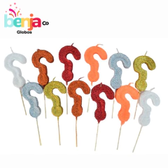 VELA SIGNO DE INTERROGACION COLORES SOL X6 - SURTIDO
