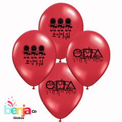 GLOBOS ESTAMPADOS EL JUEGO DEL CALAMAR