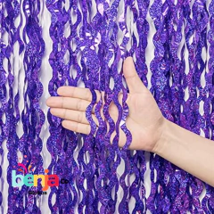CORTINA VIOLETA ONDULADA 2*1M