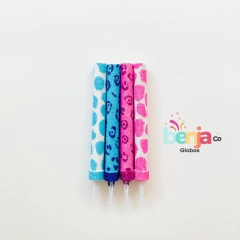 BENGALA PACK ANIMAL PRINT ROSA/CELESTE X4