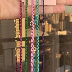 Cl 0255-1: Correntinha mini elo português esmaltado. na internet