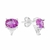 Brinco com Zircônia Oval Pink - Prata 925