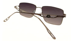 Óculos de Sol Retangular Dourado e Marrom Allium - Padme Store
