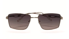 Óculos de Sol Retangular Dourado e Marrom Allium - comprar online
