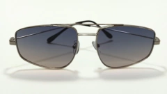 Óculos de Sol Retangular Dourado com Azul Cremon - comprar online