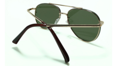 Óculos de Sol Aviador Dourado Ruscus - Padme Store