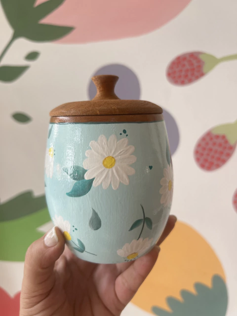 Azucarera madera flores - tienda online