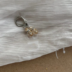 Aros de cristal checo 0,6 mm plateado