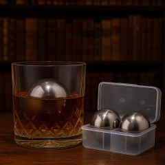 VASOS WHISKY SET X2 + ESFERA METAL HIELO - comprar online