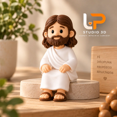 STL Jesus 37mm - Sem torre e sem arvore