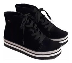 Tênis Bota Feminina Nobuk Suede Cano Medio Beira Rio 9062100 - loja online