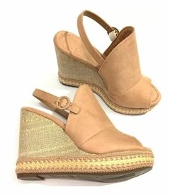 Sandália Vizzano Anabela Salto Alto Nobuk 62834046 Oferta - comprar online