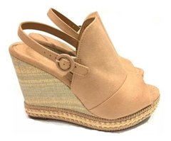 Sandália Vizzano Anabela Salto Alto Nobuk 62834046 Oferta na internet
