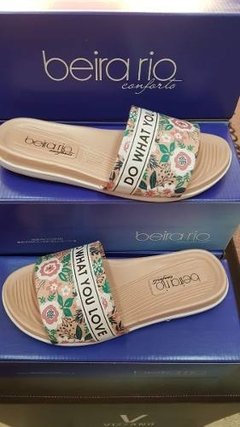 Chinelo Beira Rio Slide 8360.108 Feminino Preto E Rosa