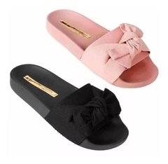 Chinelo Slide Moleca Laço Feminino Camurça Sued 5414104 Prom - loja online