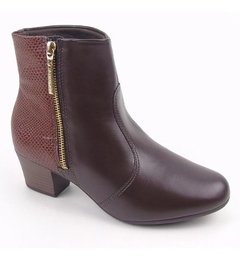 Bota Salto Baixo Cano Curto Modare Ultra Conforto Zíper na internet