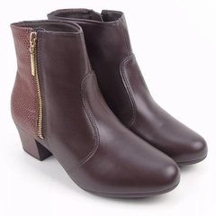 Bota Salto Baixo Cano Curto Modare Ultra Conforto Zíper