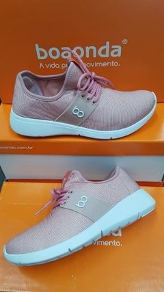 Tênis Feminino Boaonda Conforto Rosa Lycra 1626100 Promoção - comprar online